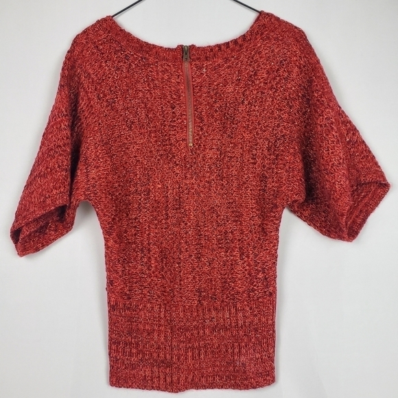 Roz & Ali Scoop Neck Women's 3/4 Sleeve Pullover Sweater w/ Zip Back Size Small - Picture 4 of 7